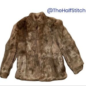 ***VINTAGE*** 100% Real Rabbit Fur Coat